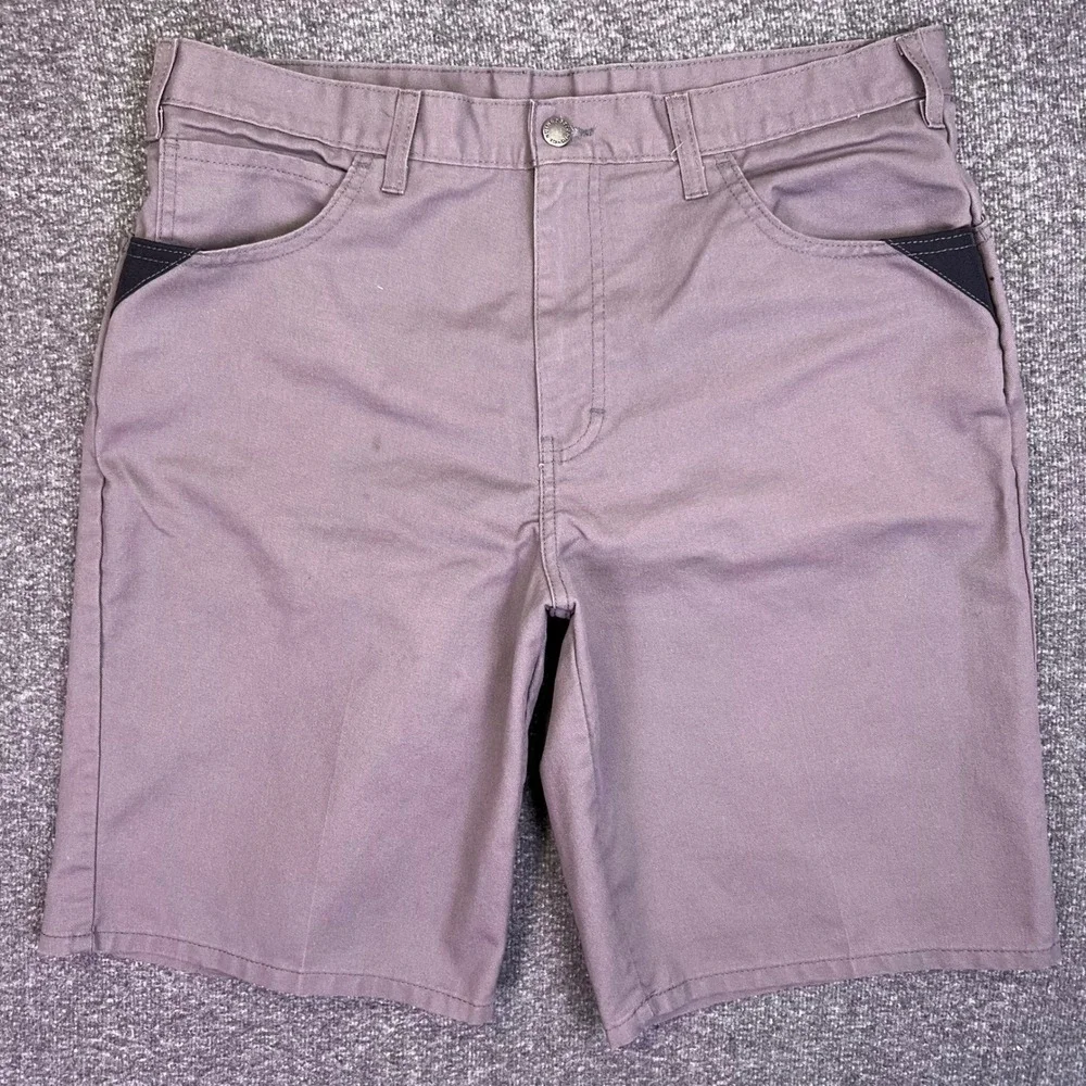 Dickies Shorts Mens 35x10 Grey‎ Work Twill Utility Casual Rugged Chino Durable